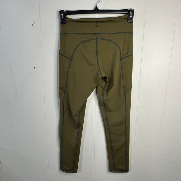 Bass Outdoor Womens Leggings Size XS Green Elastic Waist Side Pockets High Rise - Picture 4 of 11